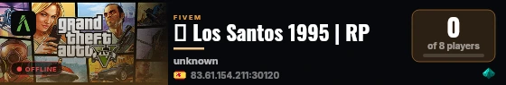 🌴 Los Santos 1995 | RP live status badge