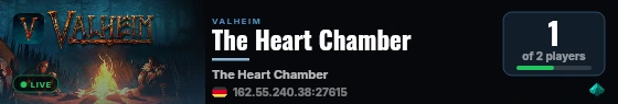 The Heart Chamber live status badge