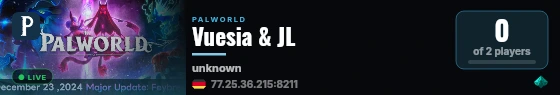 Vuesia & JL live status badge