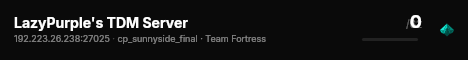 LazyPurple's TDM Server live status badge