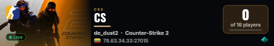 CS live status badge
