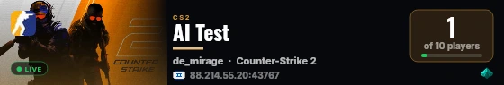 AI Test live status badge