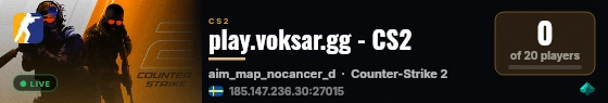 play.voksar.gg - CS2 live status badge