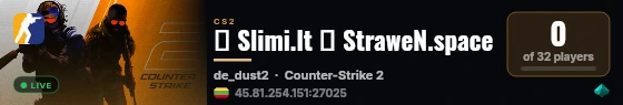 🟡 Slimi.lt ➕ StraweN.space live status badge
