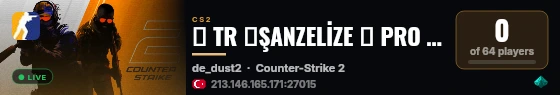 【 TR 】ŞANZELİZE │ PRO PUBLIC │ AKTİF HİLE KORUMA live status badge