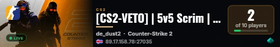 [CS2-VETO] | 5v5 Scrim | No.3 live status badge