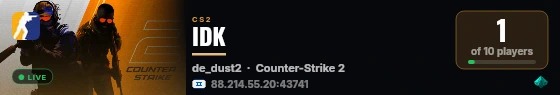 IDK live status badge