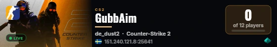 GubbAim live status badge