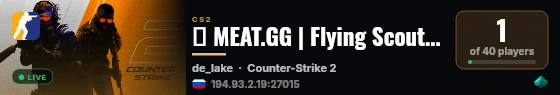 🔥 MEAT.GG | Flying Scoutsman #50 | LAKE live status badge