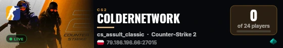 COLDERNETWORK live status badge