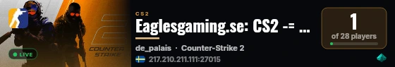 Eaglesgaming.se: CS2 -= WS:Public =- live status badge