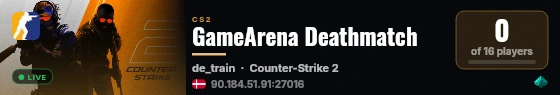 GameArena Deathmatch live status badge