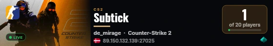 CS2 Practice — Strat Replays live status badge