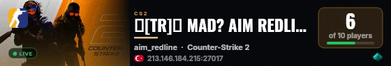 ☪️[TR]☪️ MAD? AIM REDLINE│discord.gg/madcs2│!ws live status badge
