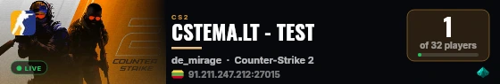 CSTEMA.LT - TEST live status badge