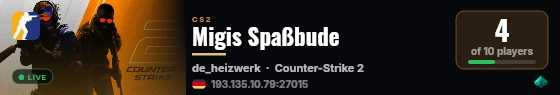 Migis Spaßbude live status badge