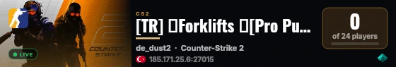 [TR] ⚡​Forklifts ⚡​[Pro Public] !ws !knife !gloves !dc live status badge