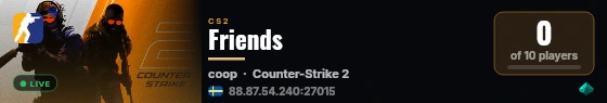 Friends live status badge