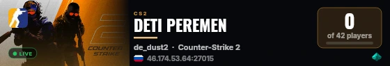 DETI PEREMEN live status badge