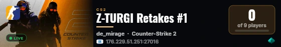 Z-TURGI Retakes #1 live status badge