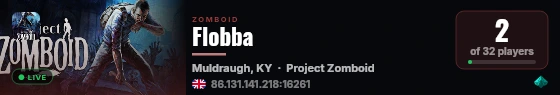 Flobba live status badge