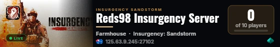 Reds98 Insurgency Server live status badge