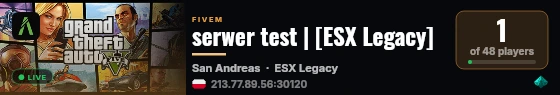 serwer test | [ESX Legacy] live status badge