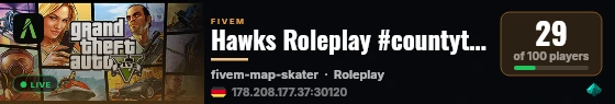 Hawks Roleplay #countytheme. live status badge