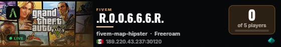 .R.0.0.6.6.6.R. live status badge