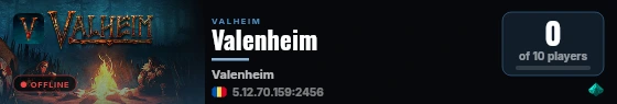 Valenheim live status badge