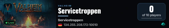 Servicetroppen live status badge