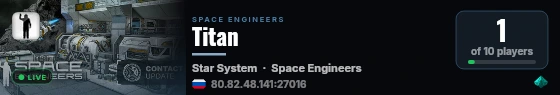 Titan live status badge