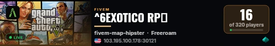 ^6EXOTICO RP👑 live status badge