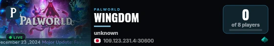 WINGDOM live status badge