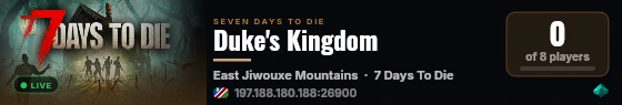 Duke's Kingdom live status badge