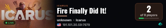 Fire Finally Did It! live status badge