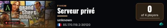 Serveur privé live status badge