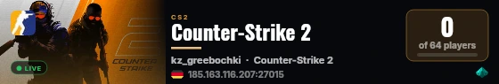 Counter-Strike 2 live status badge