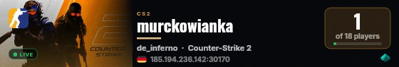 murckowianka live status badge