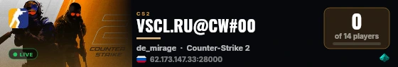 VSCL.RU@CW#00 live status badge