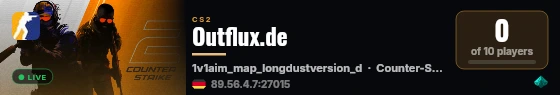 Outflux.de live status badge