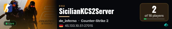 SicilianKCS2Server live status badge