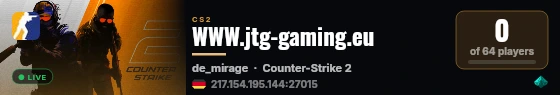 WWW.jtg-gaming.eu live status badge