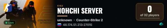 NOHCHI SERVER live status badge
