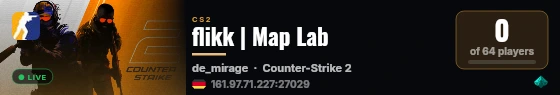 flikk | Map Lab live status badge