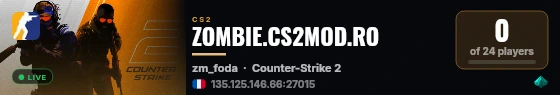 ZOMBIE.CS2MOD.RO live status badge