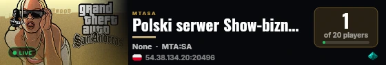 Polski serwer Show-biznesu live status badge