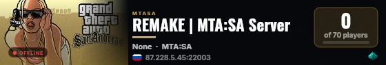 REMAKE | MTA:SA Server live status badge