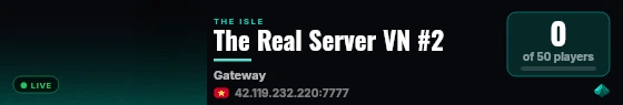 The Real Server VN #2 live status badge