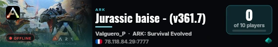 Jurassic baise - (v361.7) live status badge